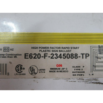 Sola E620-F-2345088-TP Ballast E620-F2345088TP - Used