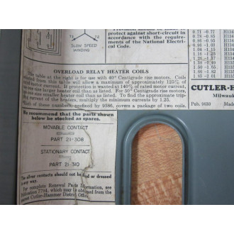 Cutler Hammer 9219H3A AC Manual Starter - Used