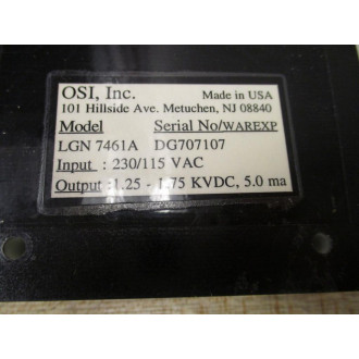 OSI LGN7461A Power Supply 230115VAC - Used