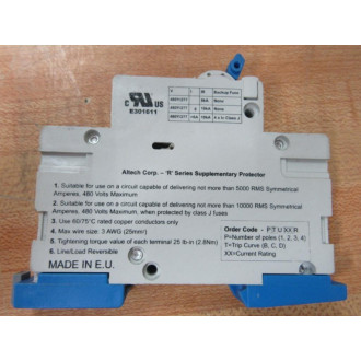 Altech 1CU15R 15A Circuit Breaker (Pack of 4) - Used