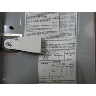 Cutler Hammer ECN05A1EAA Starter 84-28691-10 WAN16BN0 - Used