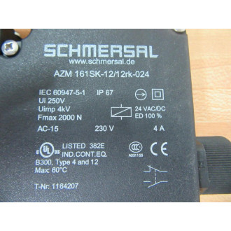 Schmersal AZM 161SK-1212RK-024 Switch AZM161SK1212RK024 WRoller - Used