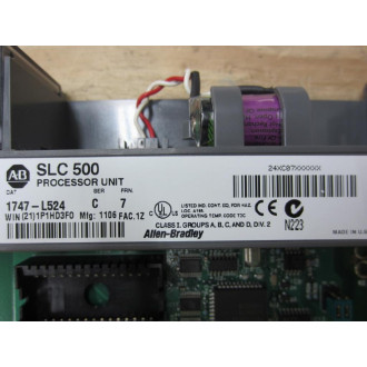 Allen Bradley 40847-068-51 SLC500 502 CPU 1747-L524 1747L524 Ser.C  Frn.7 - Used