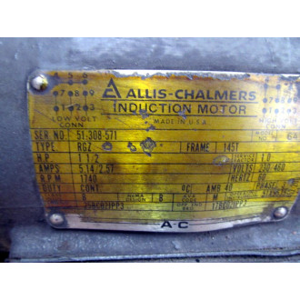 Allis Chalmers 647 Induction Motor - Used