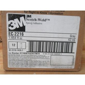 3M EC-2216 Scotch-Weld Epoxy Adhesive EC2216 (Pack of 12)