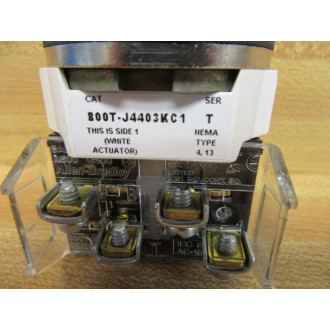 Allen Bradley 800T-J4403KC1 Selector Switch 800TJ4403KC1 W800T-XA