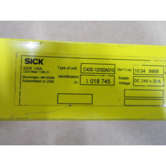 Sick C40S-1203DA010 Light Curtain Sender 1 018 745 - Used