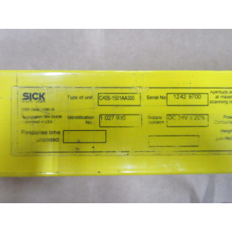 Sick C40S-1501AA300 Light Curtain Sender 1 027 930 - Used