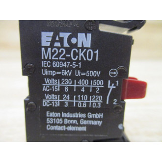 Eaton Cutler Hammer M22-CK01 Block M22CK01 Moeller - New No Box
