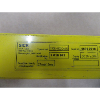 Sick C40E-0902CA010 Light Curtain Emitter 1 018 622 - Used