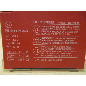 StahlIntrinspak 900101-086-390-10 Safety Barrier 90010108639010 - Used
