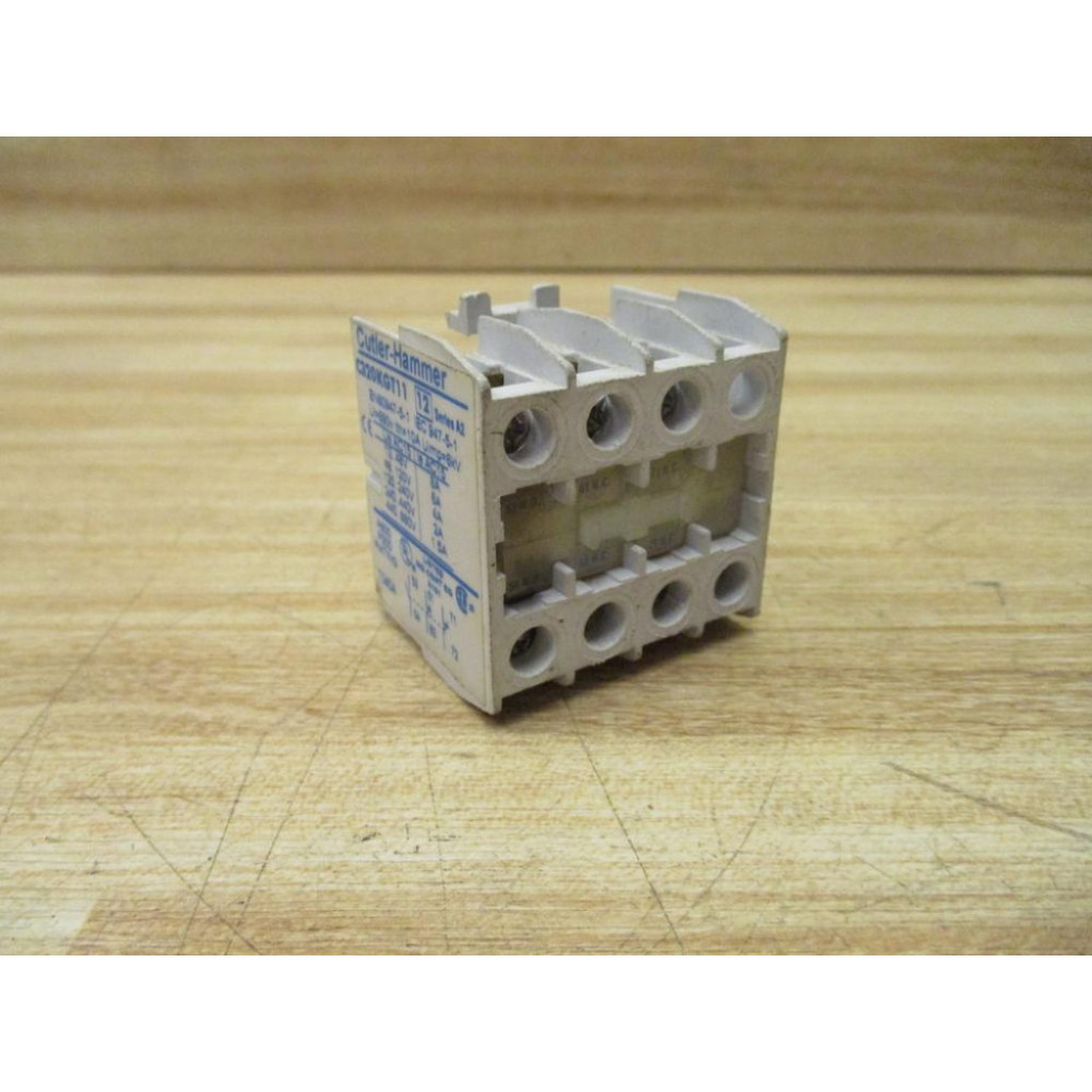 Cutler Hammer C320KGT11 Auxiliary Contact - Used Cutler Hammer C320KGT11 Auxiliary Contact - Used