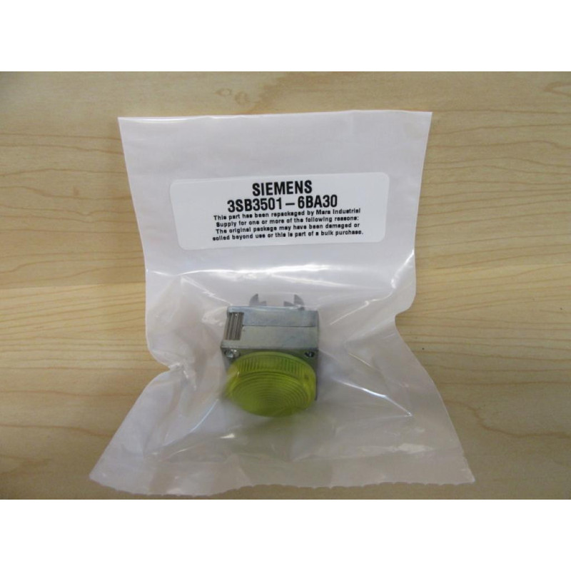 Siemens 3SB3 501-6BA30 Yellow 3SB35016BA30 wBase