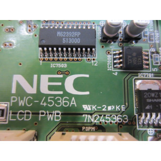 NEC PWC-4536A LCD PWB PWC4536A 7N245363 - Used