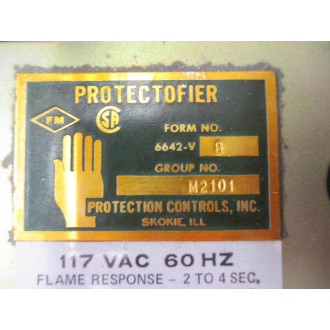 Form 6642-VB Protectofier Safety 6642VB WO Relays - Used