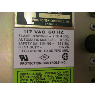 Protection Controls 6642-VBT Protectofier 6642VBT WO Relays & Timofier - Used
