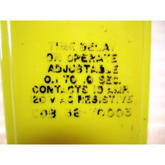 Potter & Brumfield CDB 38-70003 Relay 0.1 - 10 Seconds 10A 120Vac - Used