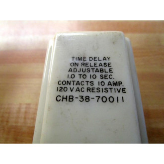Potter & Brumfield CHB-38-70011 Relay CHB3870011 1.0 To 10 Sec. - Used