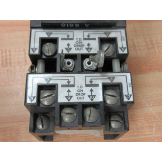 Agastat 7024AD Pneumatic Timing Relay 5-50 Seconds WO Knob - Used