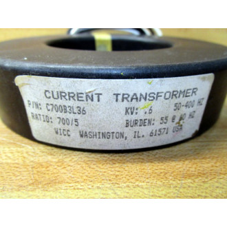 WICC C700B3L36 Current Transformer - New No Box