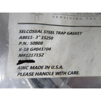 Selco-Seal A8011-3" 15250 Steal Trap Gasket 50808