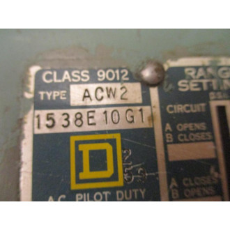 Square D 9012-ACW2 Pressure Switch 9012ACW2 - Used
