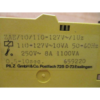 Pilz ZAE10100-127V~1Uz Timer Relay 659220 - New No Box