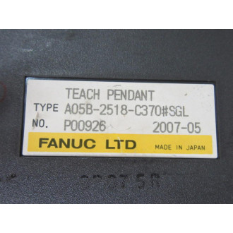 Fanuc A05B-2518-C370SGL Pendant A05B2518C370SGL Enc.OnlyCracked Screen - Used