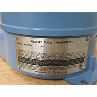 Micro Motion RFT9739-E1SU Remote Flow Transmitter RFT9739E1SU Enclosure - Used