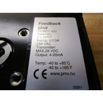 Flowserve F5-MEC-420 Feedback Unit  F5MEC420 WO Cover & Gasket