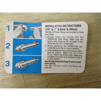 Swagelok Nupro SS-4C-50 Poppet Check Valve SS4C50