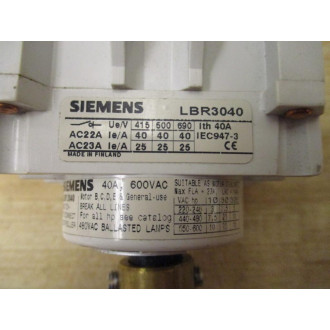 Siemens LBR3040 Rotary Switch WO Top Plate - New No Box
