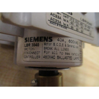 Siemens LBR3040 Rotary Switch WO Top Plate - New No Box
