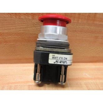 Allen Bradley 800T-FXD4 Push Button 800TFXD4 Red W800T-XD4 - Used