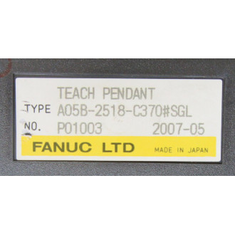 Fanuc A05B-2518-C370SGL Pendant A05B2518C370SGL - Used