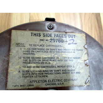 Appleton 29760-2 Drive Plate 297602 - Used
