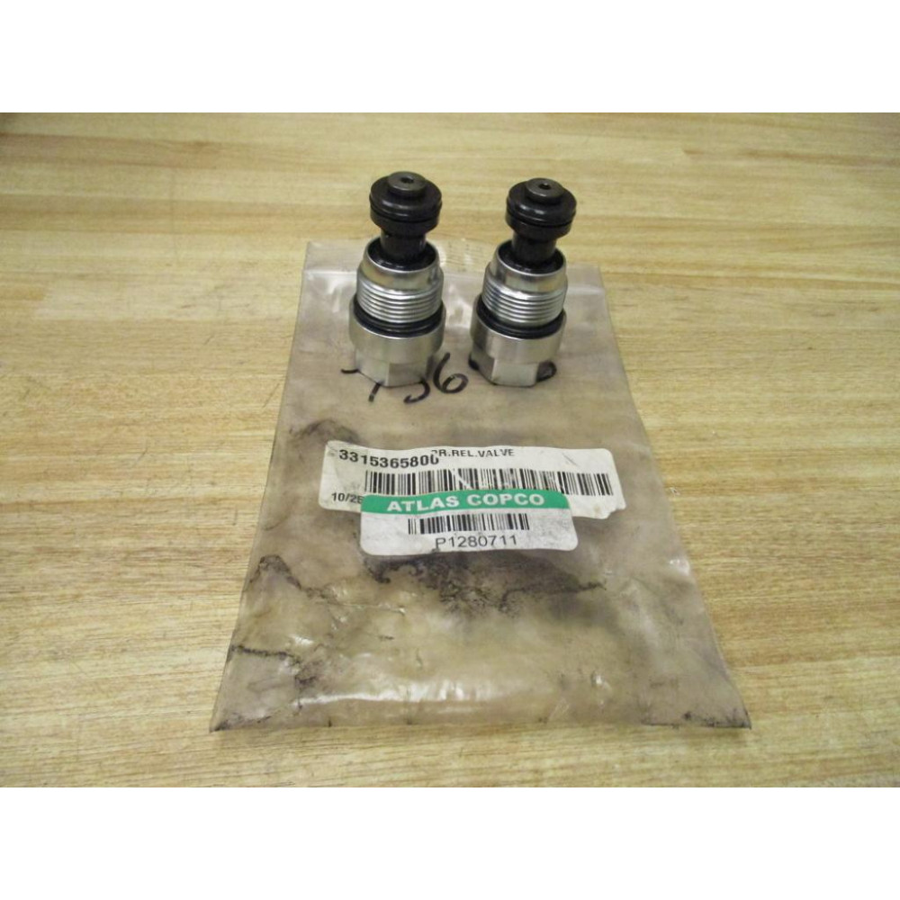 Atlas Copco 3315365800 Pressure Relief Valve (Pack of 2)