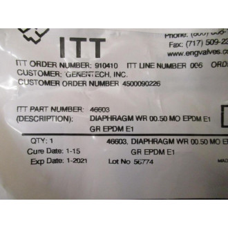 ITT 46603 Diaphragm (Pack of 2)