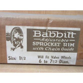 Babbitt No. 1-12 Adjustable Sprocket Rim wChain Guide No112