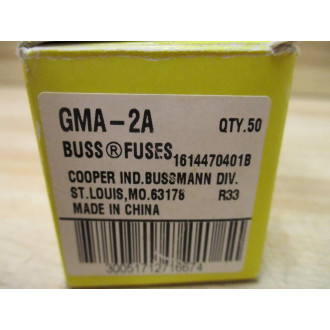 Buss GMA-2 Bussmann Fuse Cross Ref 1CJ38 (Pack of 50)