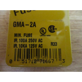 Buss GMA-2 Bussmann Fuse Cross Ref 1CJ38 (Pack of 50)