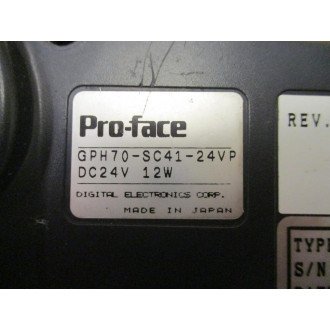 Pro-face GPH70-SC41-24VP Operator Interface GPH70SC4124VP Enclosure Only - Used