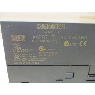 Siemens 6ES7 151-1AA05-0AB0 Simatic S7 Interface Module - Used