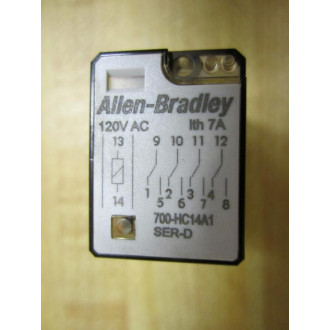 Allen Bradley 700-HC14A1-120V AC Relay 700-HC14A1-120VAC Series D (Pack of 2) - New No Box