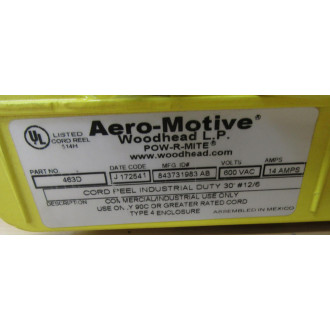 Aero-MotiveWoodhead 463D Cord Reel 0620600C4 - New No Box