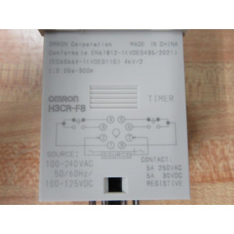 Omron H3CR-F8 Twin Timer H3CRF8 Range 1.2S-300H 100-240VAC - New No Box