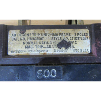 Westinghouse HMA3600T Circuit Breaker - Used