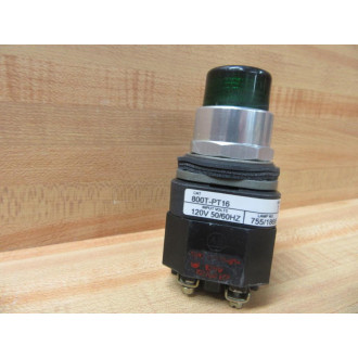 Allen Bradley 800T-PT16G Green Pilot Light W800T-XA, 40171-002-01 - Used