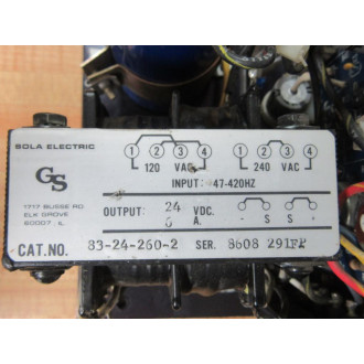 Sola Electric 83-24-260-2 Power Supply 83242602 173-P-22C - Used