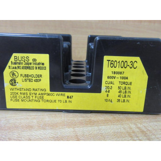 Bussmann T60100-3C Buss Distribution Block T601003C - New No Box